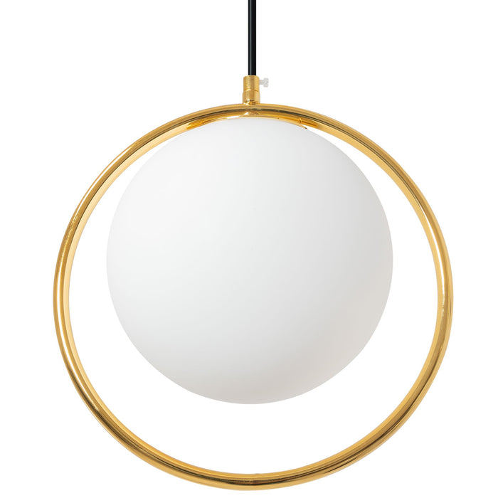 Lampada Da Soffitto Pensile Di Vetro Palla Oro Bianco Oro APP430-1CP