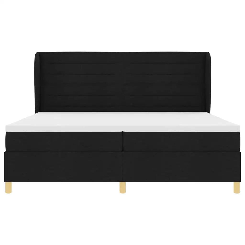 Letto a molle con materasso Nero 200 x 200 cm Tessuto 3340713