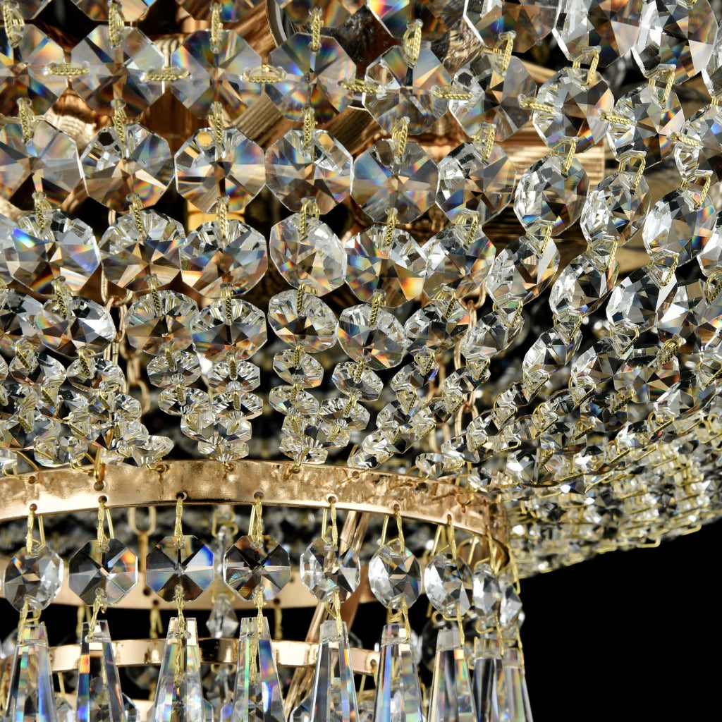 Maytoni Plafoniera contemporanea Palace 5 luci E27 oro antico metallo cristallo