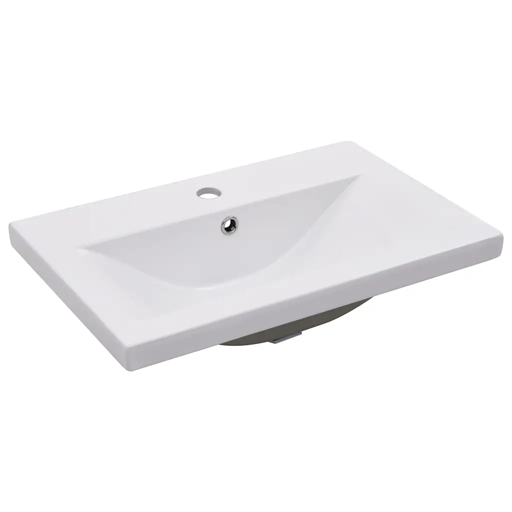Lavabo da Incasso-Lavandino-Lavello 61x39,5x18,5 cm in Ceramica Bianco