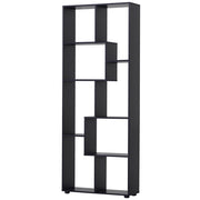 Libreria Scaffale Zigzag Design Moderno ¨C zephmum ¨C Nero 70x24x178 cm