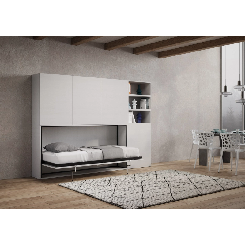 Letto a scomparsa singolo orizzontale Kando composizioni - No,F