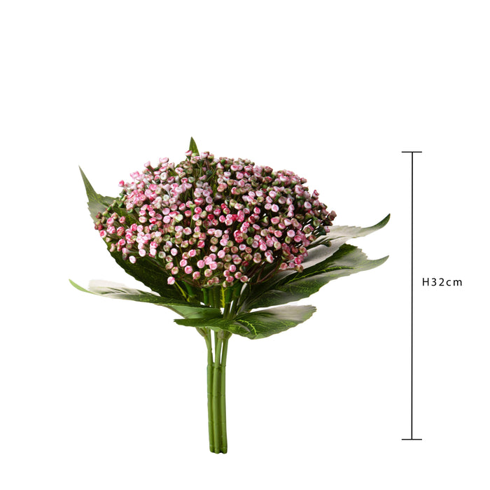 Set 6 Rami Artificiali Ortensia Cespugli 32 cm