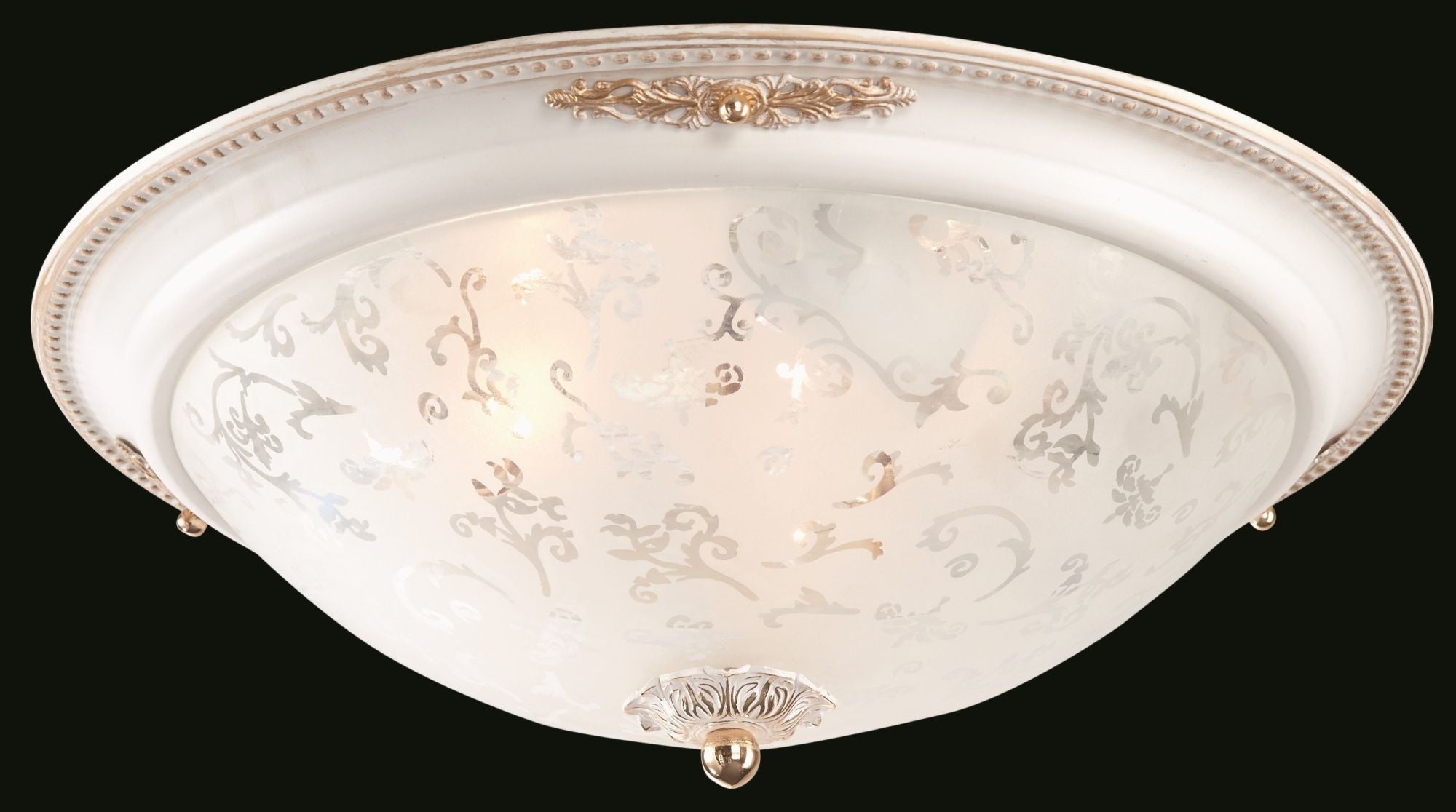 Plafoniera Ceiling & Wall in Metallo Diametrik Bianco con Oro