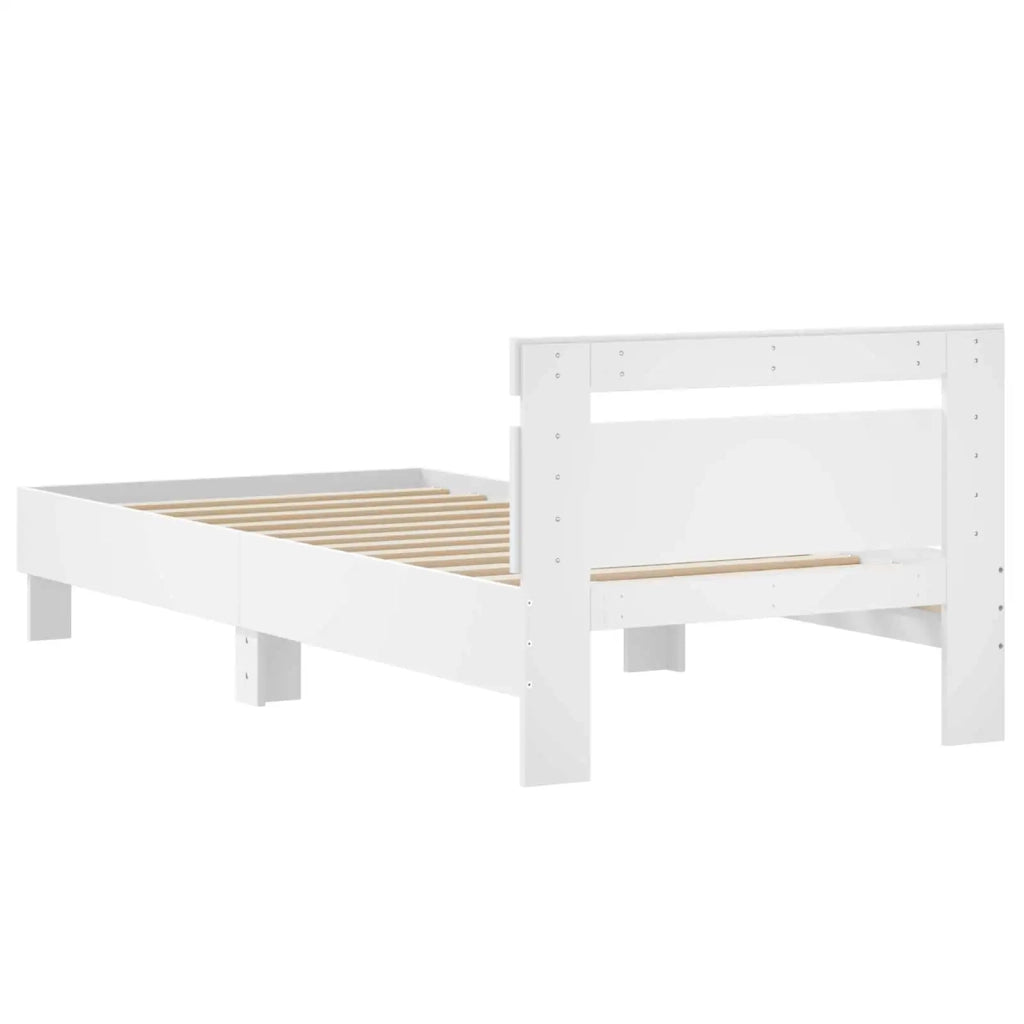 Struttura letto con testata Bianco 80 x 200 cm