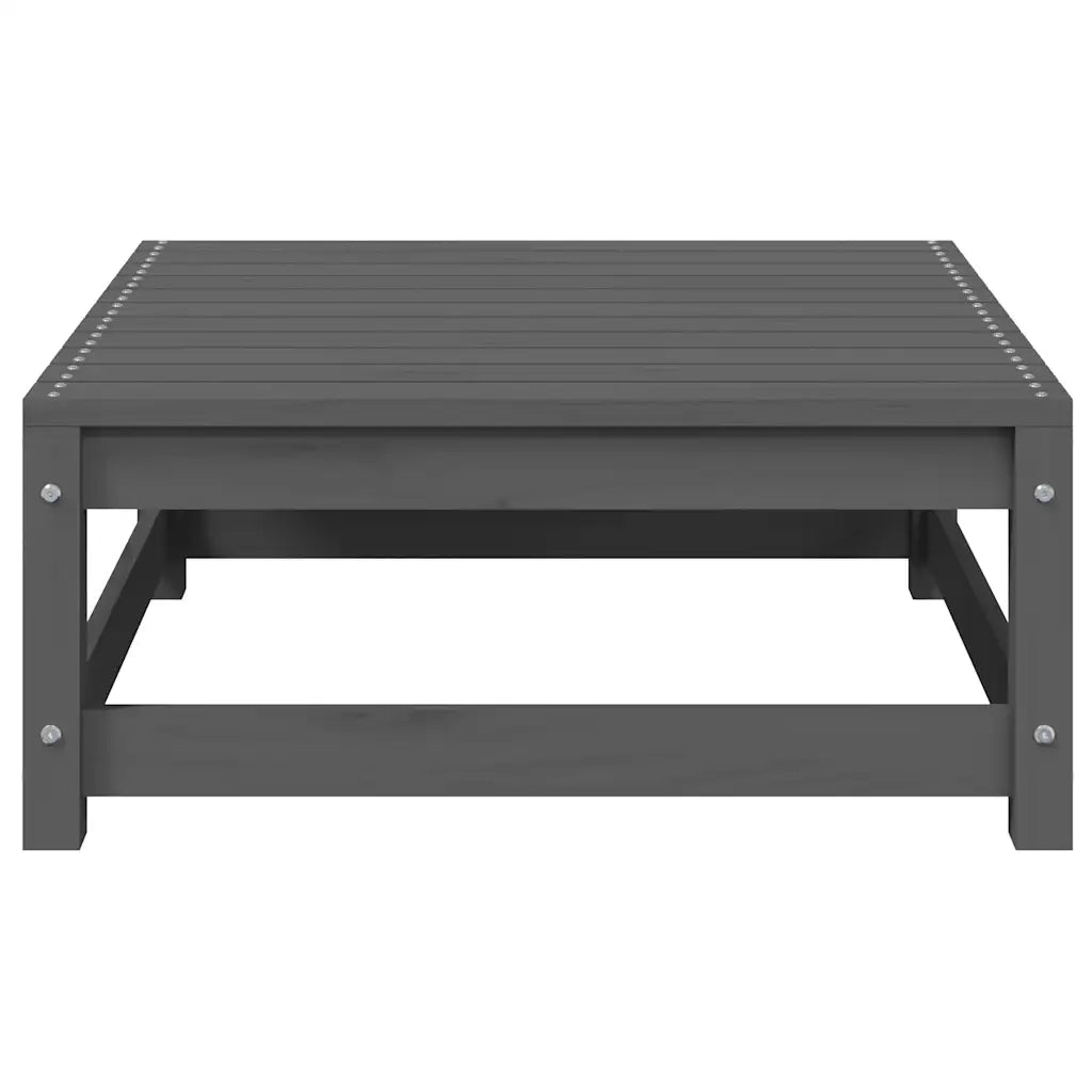 Set Divani da Giardino 2 pz Grigio in Legno Massello di Pino 805697