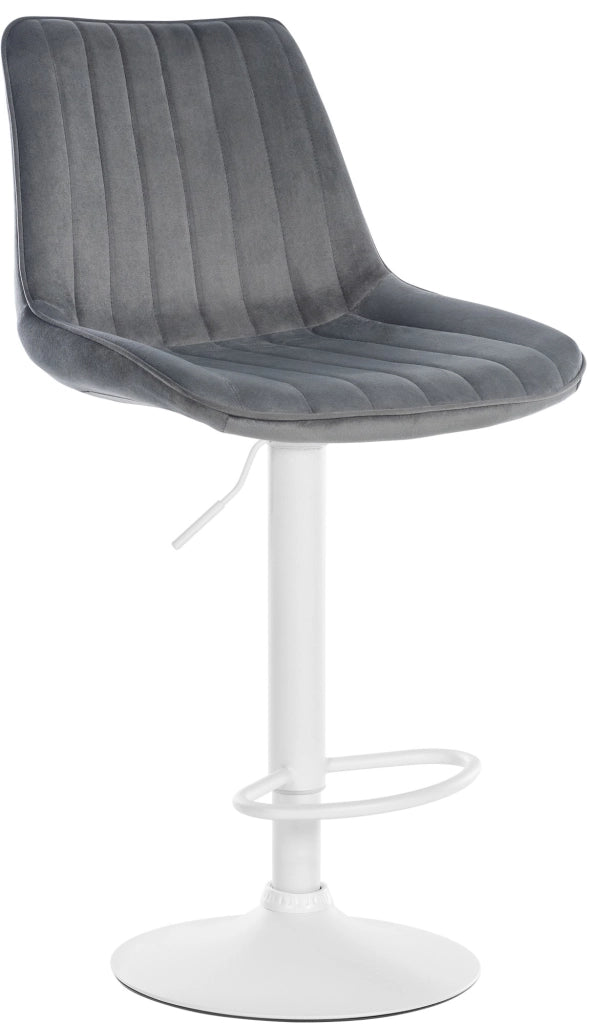 Sgabello Toni Velvet grigio scuro,bianco