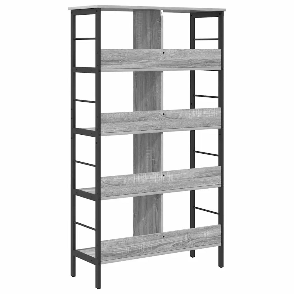 Libreria-Scaffale per Libri-Mobile di Stoccaggio Grigio Sonoma 82 x 32 x 144,5 cm Legno multistrato