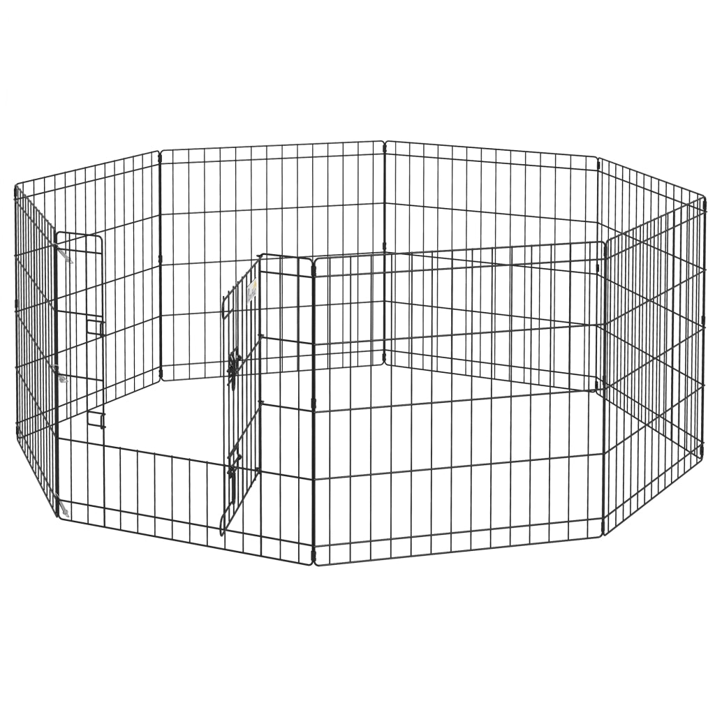 Recinto per Animali Domestici ¨C zephmum ¨C Grigio 8 Pannelli 60x60cm