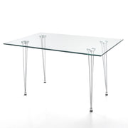Tavolo in vetro temprato trasparente cm. H.75 x L.130 x P.80