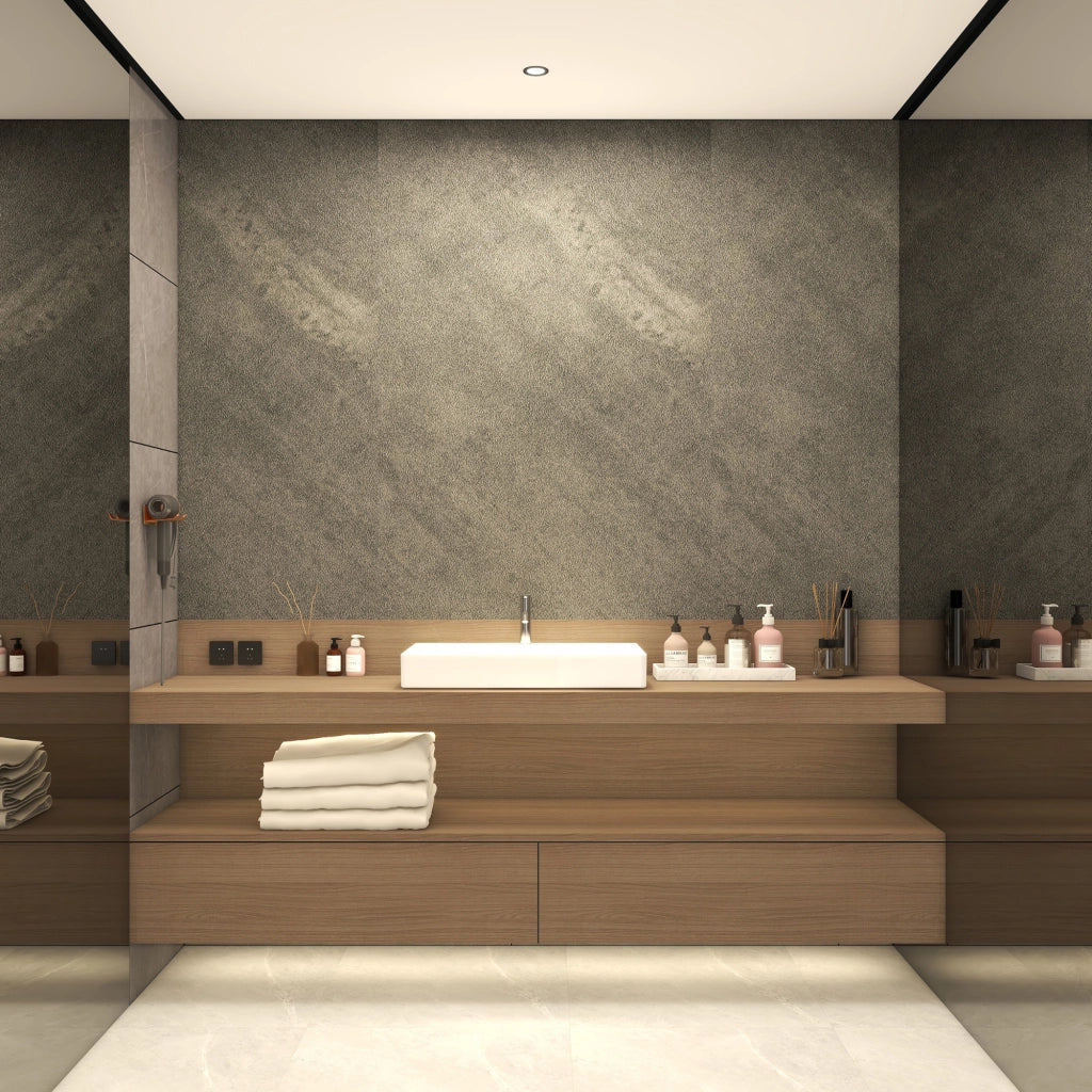 Set Bladel di 4 Pannelli Decorativi in PVC per Parete - Effetto Pietra Grey Stone [neu.haus]