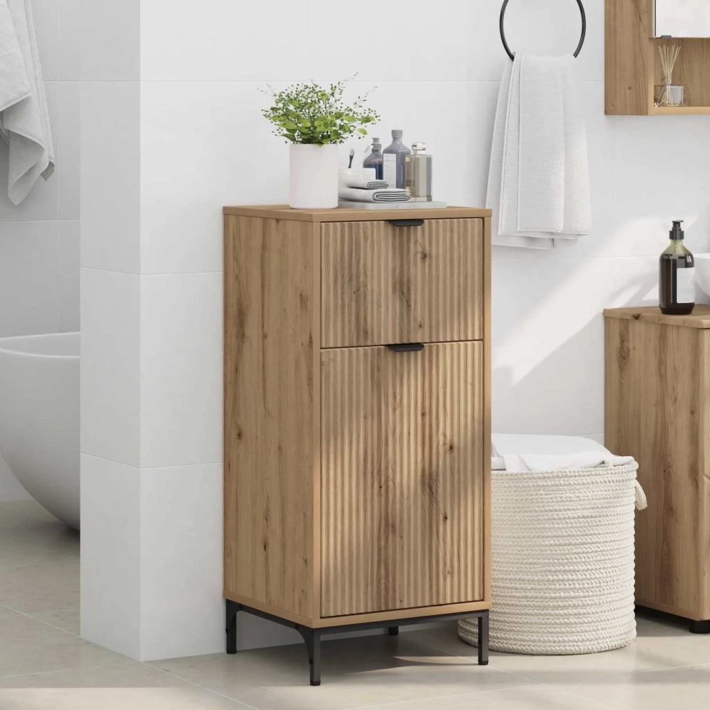 Mobile da Bagno con porta Rovere artigianale 39,5 x 36 x 88 cm 883403