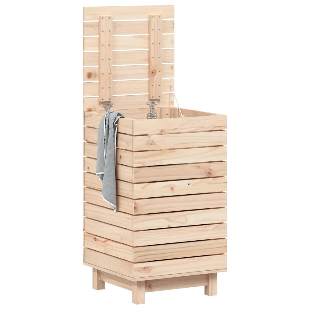 Cesto per Bucato 44x44x76 cm Legno Massello Pinocod mxl 131586