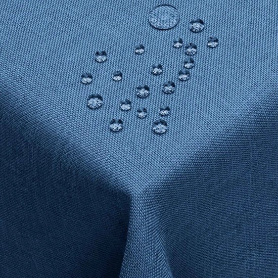 Tavolino con Finestra Latticinata e Effetto Lotus - Protezione da Macchie, Dimensioni Quadrate 130 x 300 cm o 300x130 cm o 130x300 cm, colore Blu Scuro