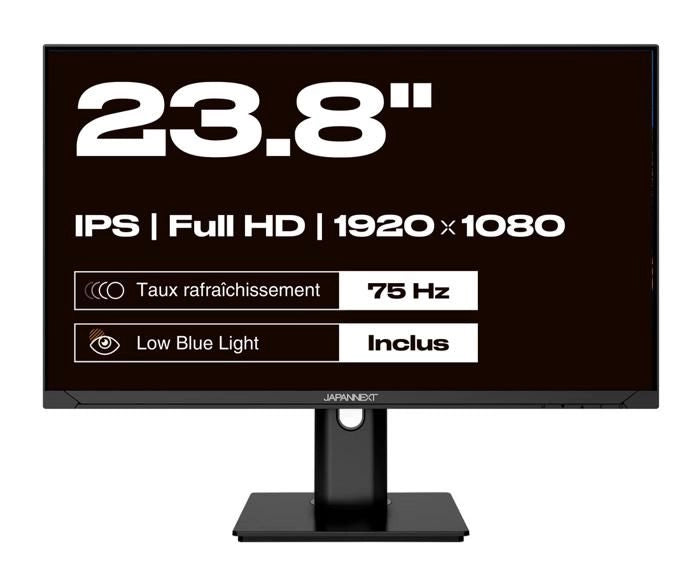 Schermo PC - JAPANNEXT - 23.8 FHD - IPS - 60Hz - Supporto ergonomico