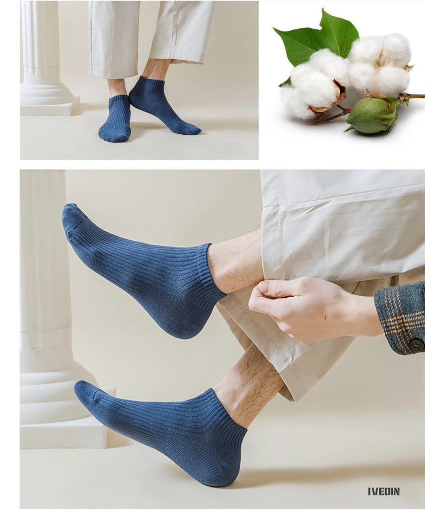 Calzini Caviglia Unisex | Cotone Costellato Traspirante di Xinjiang | Taglia Unica 35–42 EU