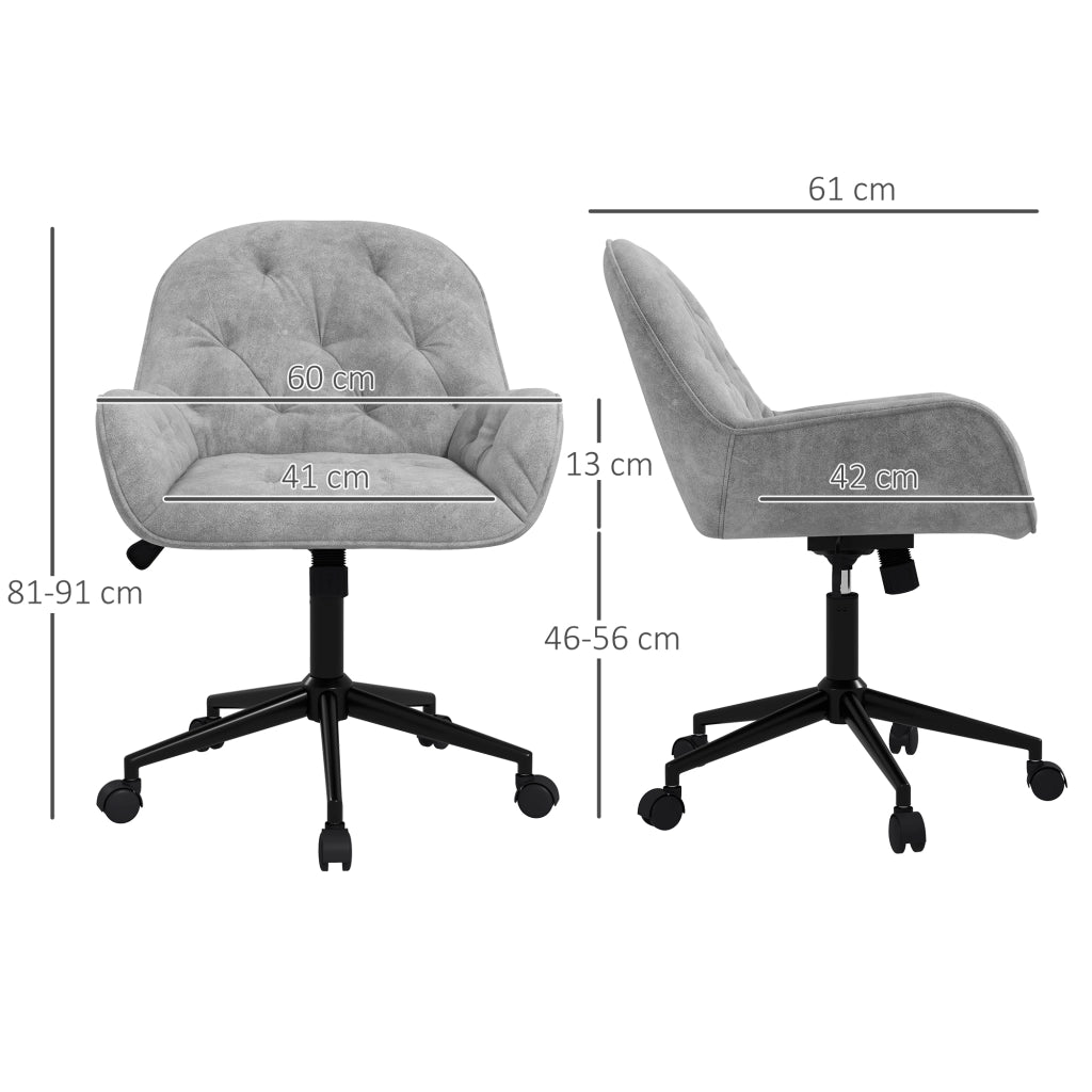 Sedia da ufficio ¨C Xylo ¨C tessuto effetto velluto grigio, altezza regolabile