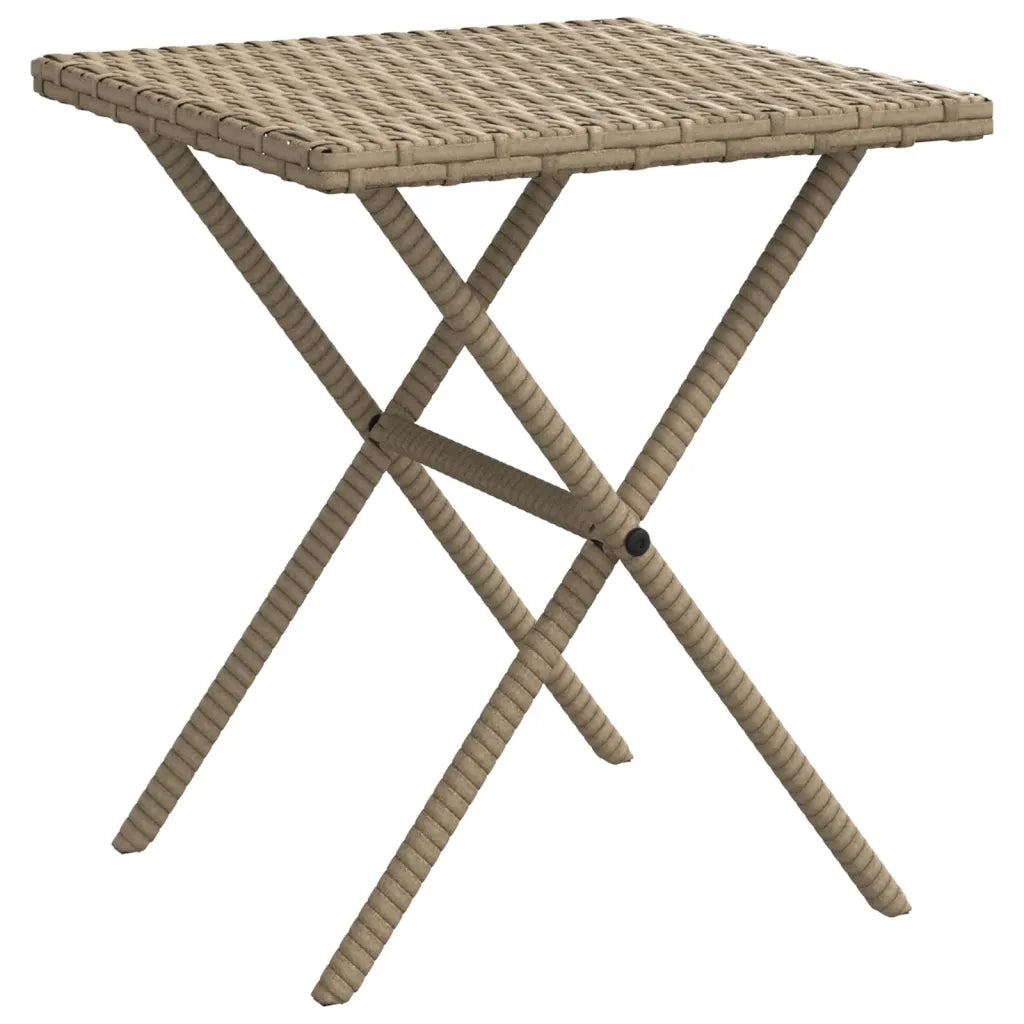 Lettini Prendisole 2 pz con Tavolino Beige in Polyrattan 368255