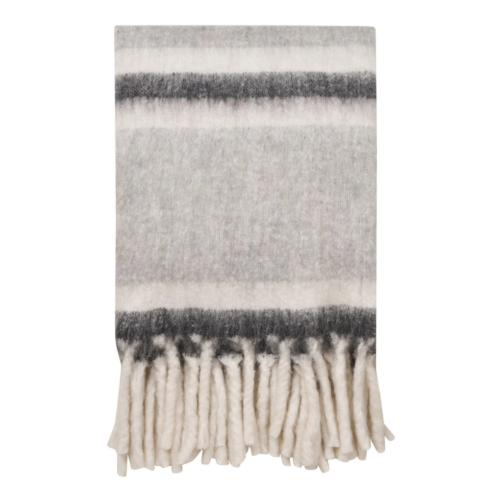 Plaid Carmel, Grigio, Lana, 130x170x1 cm