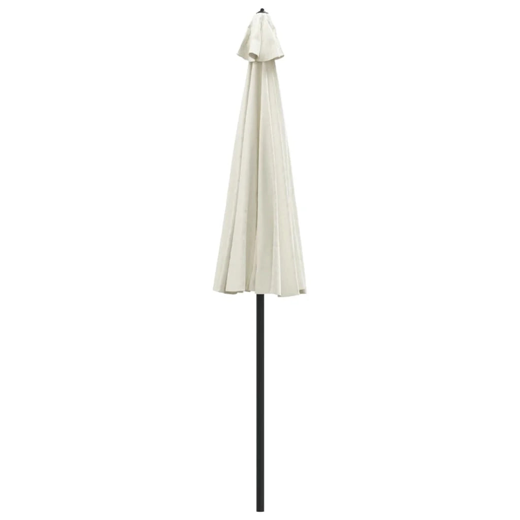 Ombrellone e palo da esterno con struttura in alluminio 270 cm bianco sabbia 02_0008283