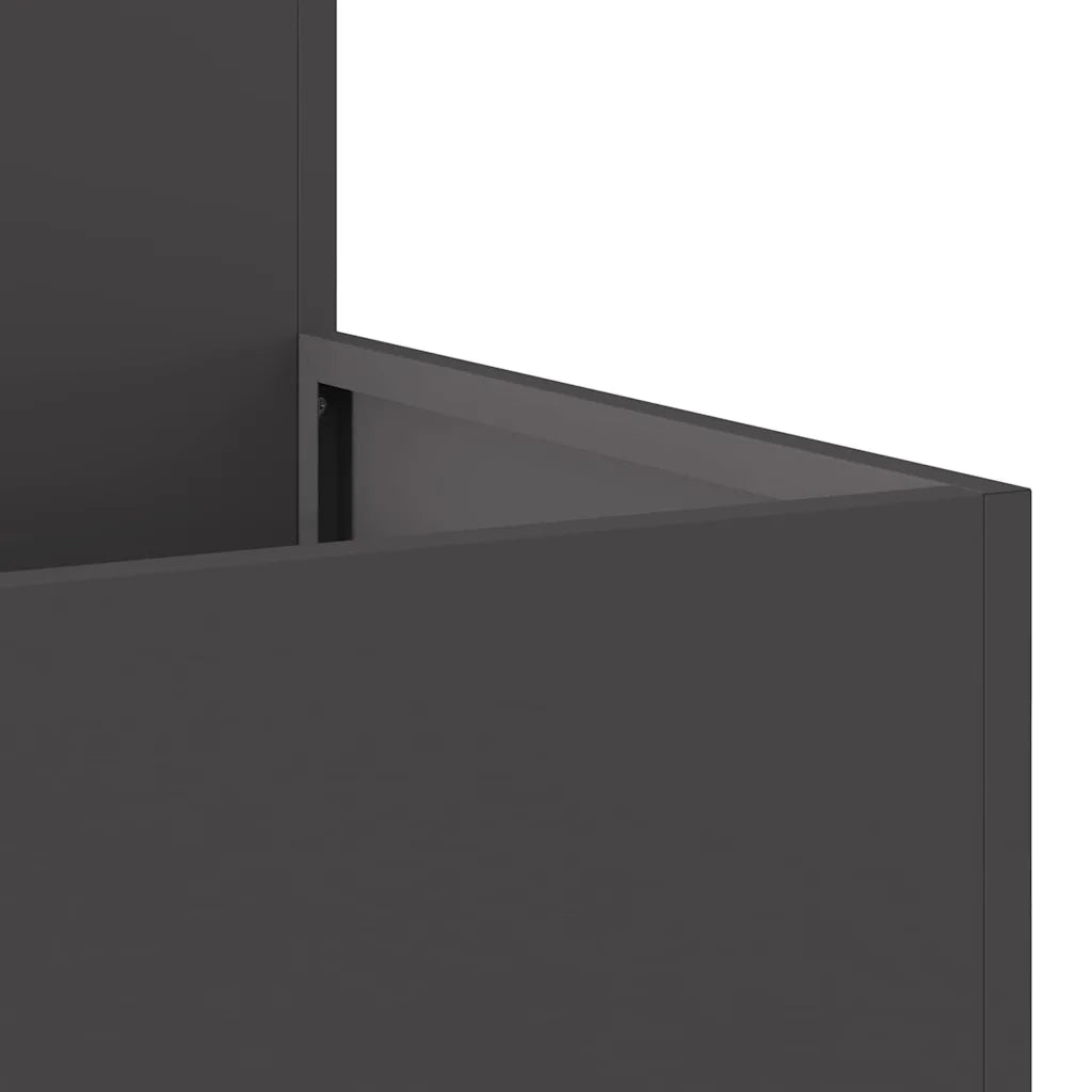 Fioriera da giardino minimalista per esterni 80 x 80 x 48 cm in acciaio nero codice 02_0052055.