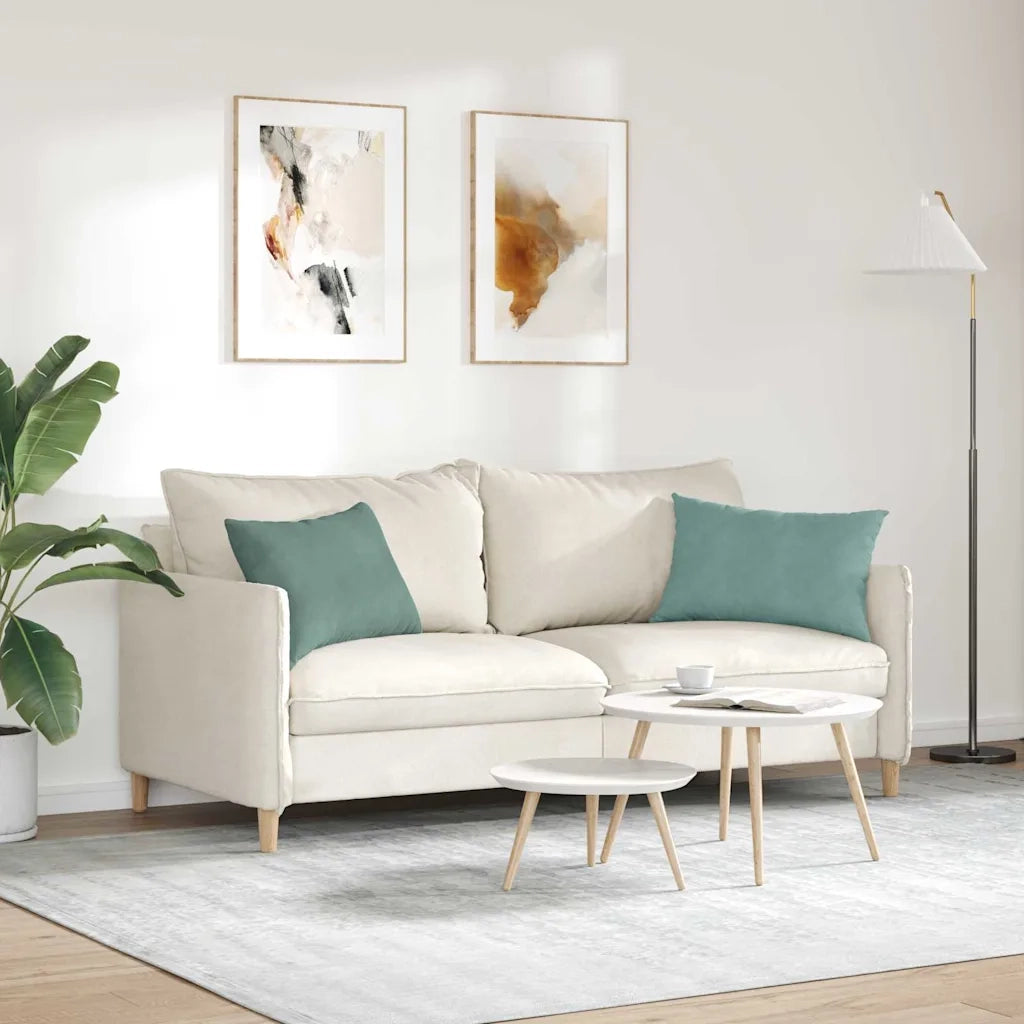 Cuscini da Divano 2 pz | Cuscini per sedie Verde Mare 60 x 40 cm Tessuto in Cords