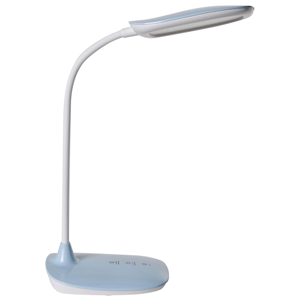 Lampada da scrivania per ufficio Illuminazione da tavolo blu Lampada per computer da lettura Braccio regolabile Funzione CCT Dimmer Stepless