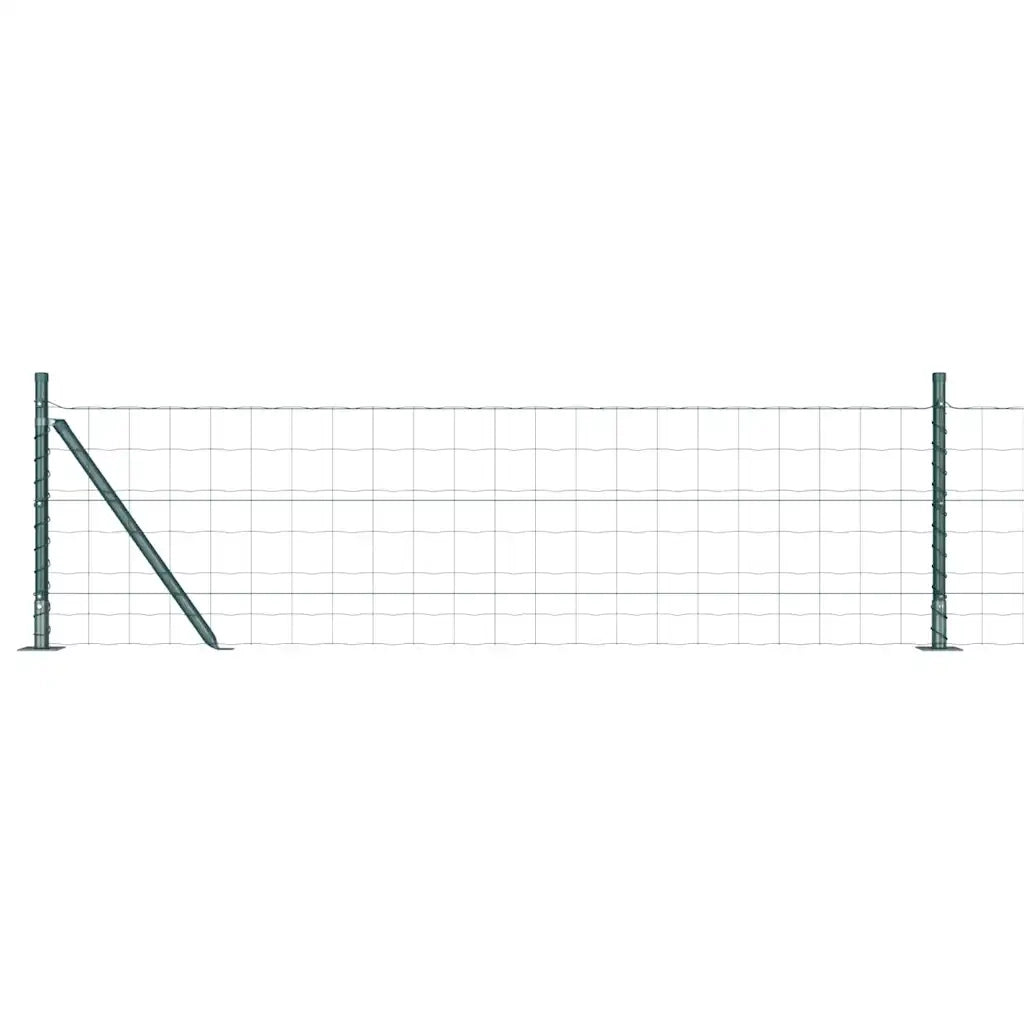 Recinzione da Giardino | Recinzione con Posto Verde 0,4 x 25 m Acciaio e PVC