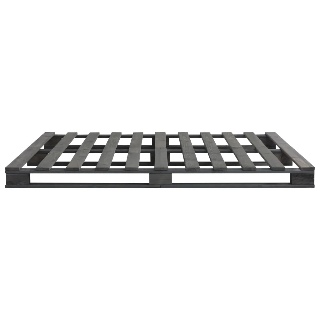 Giroletto in Pallet Grigio Legno Massello di Pino 200x200 cm 285254