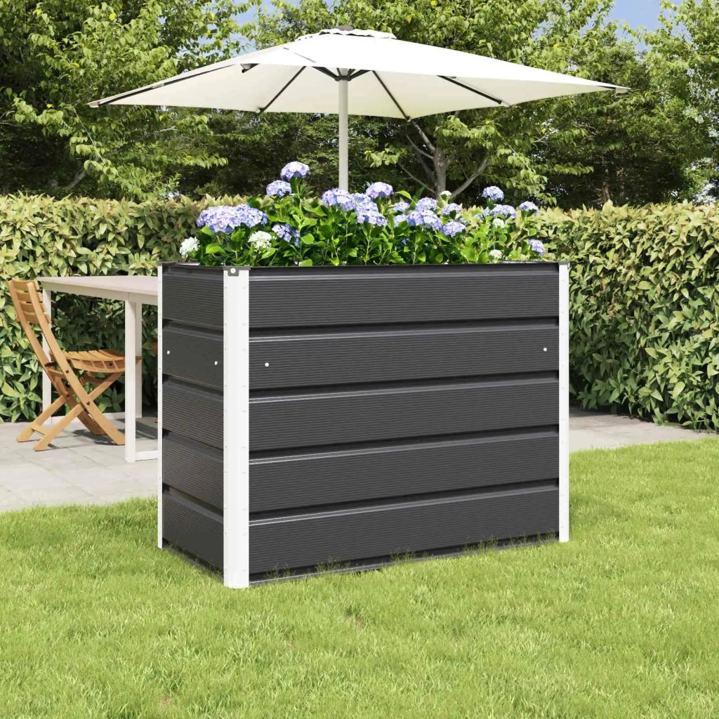 Fioriera Antracite 100 x 50 x 75 cm Acciaio zincato