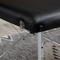 Lettino da Massaggio Fisioterapia 1 Snodo 185x70,1x80 cm in Legno  Nero