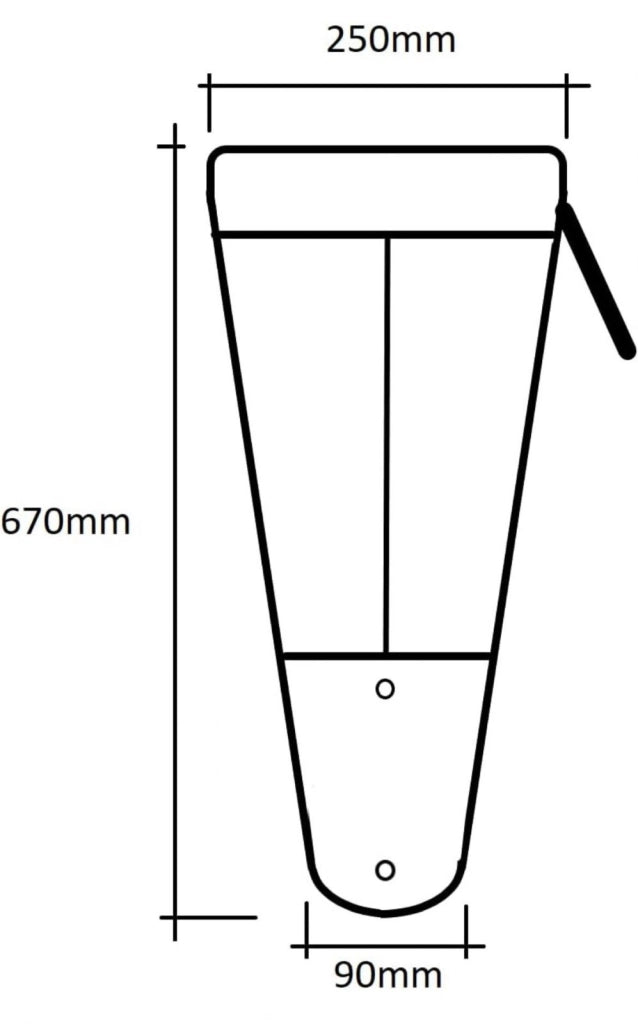 Borsa Custodia Per 2 ombrello per Auto Portaombrello Per Auto Impermeabile 67cm