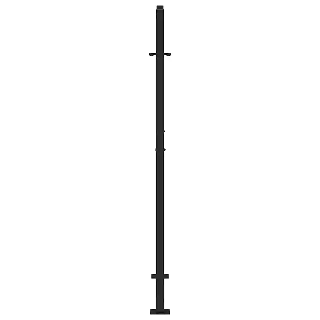 vidaXL Cancello Giardino Nero 105x155 cm in Acciaio Design a Fiamma