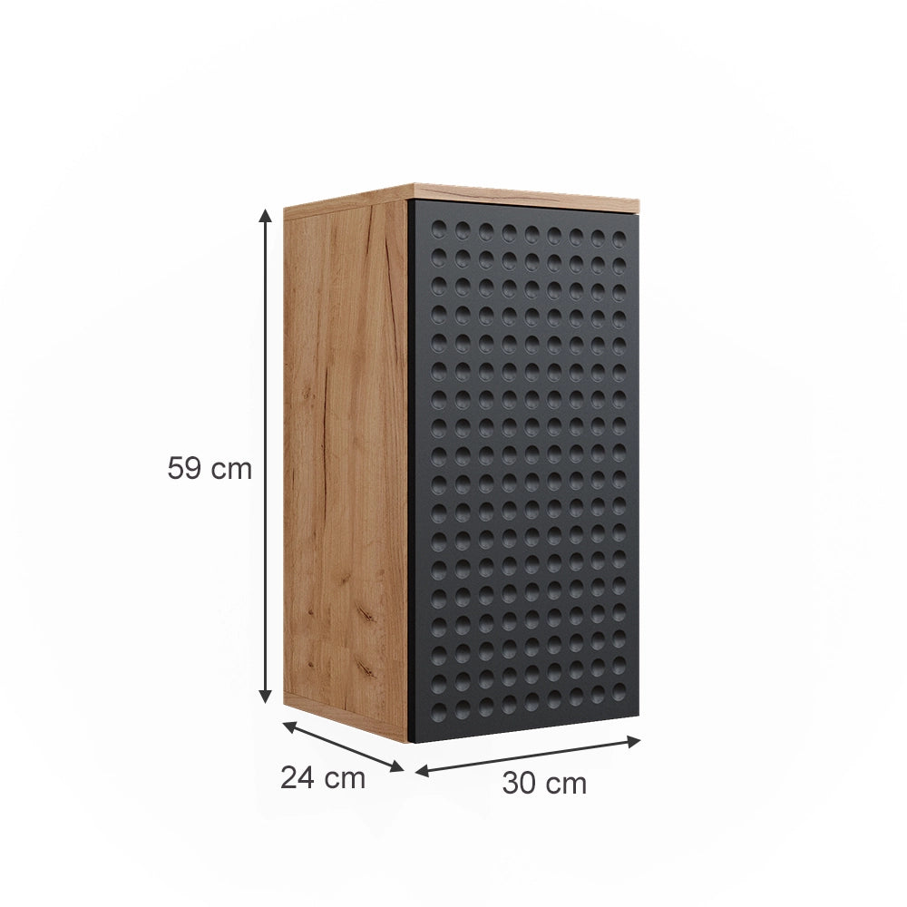 Vicco Mobile bagno Antracite puntinato 30 x 59 cm 2 scomparti, bagno
