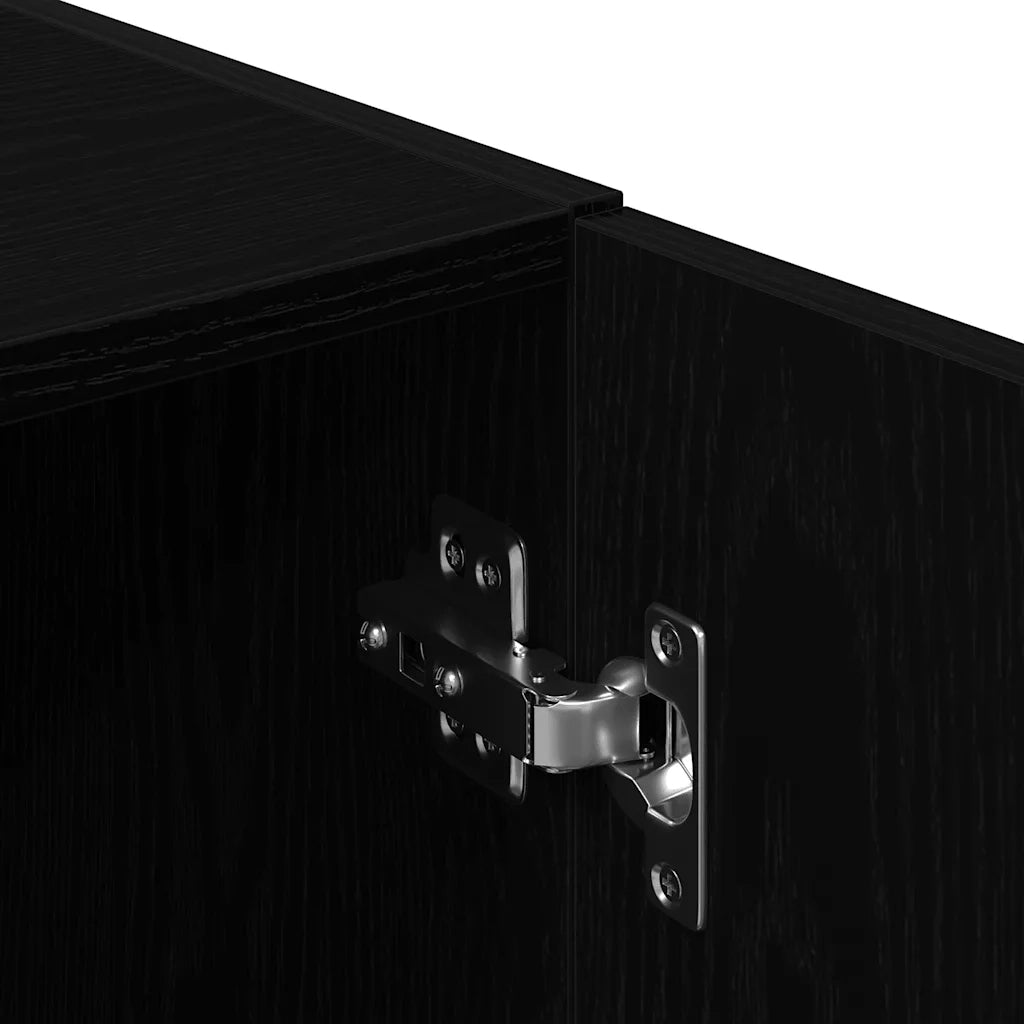 Set di Mobili da Cucina 2 pz Nero in Truciolato