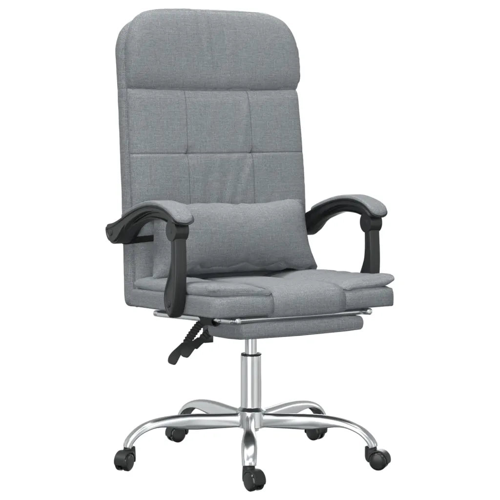 Sedia da Ufficio Massaggio Reclinabile Grigio chiaro in Tessuto 349705