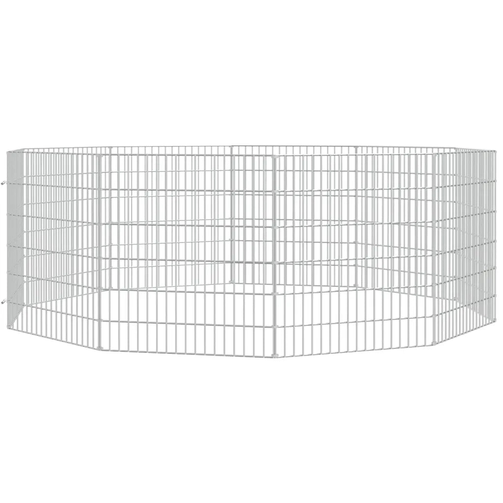 Recinto per Animali Ruspante 10 Pannelli 54x60 cm Ferro Zincato CFW6926739