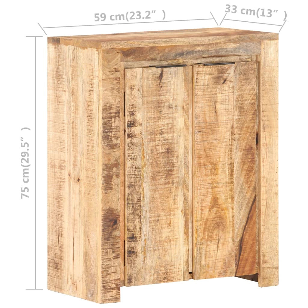 Credenza cassettiera cassettiera mobile contenitore organizer cucina soggiorno soggiorno 59 x 33 x 75 cm legno di mango grezzo marrone 02_0029595