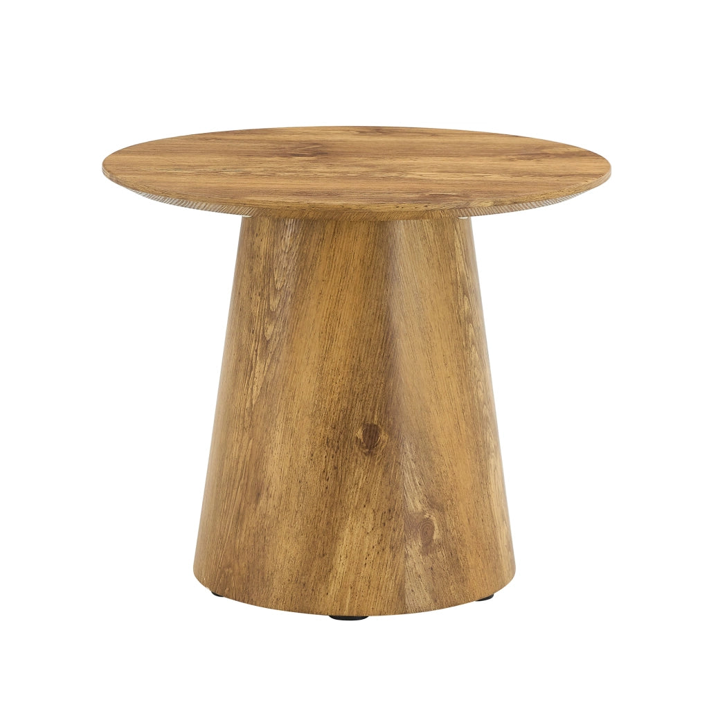TAVOLINO ROTONDO 50 cm Effetto legno MDF