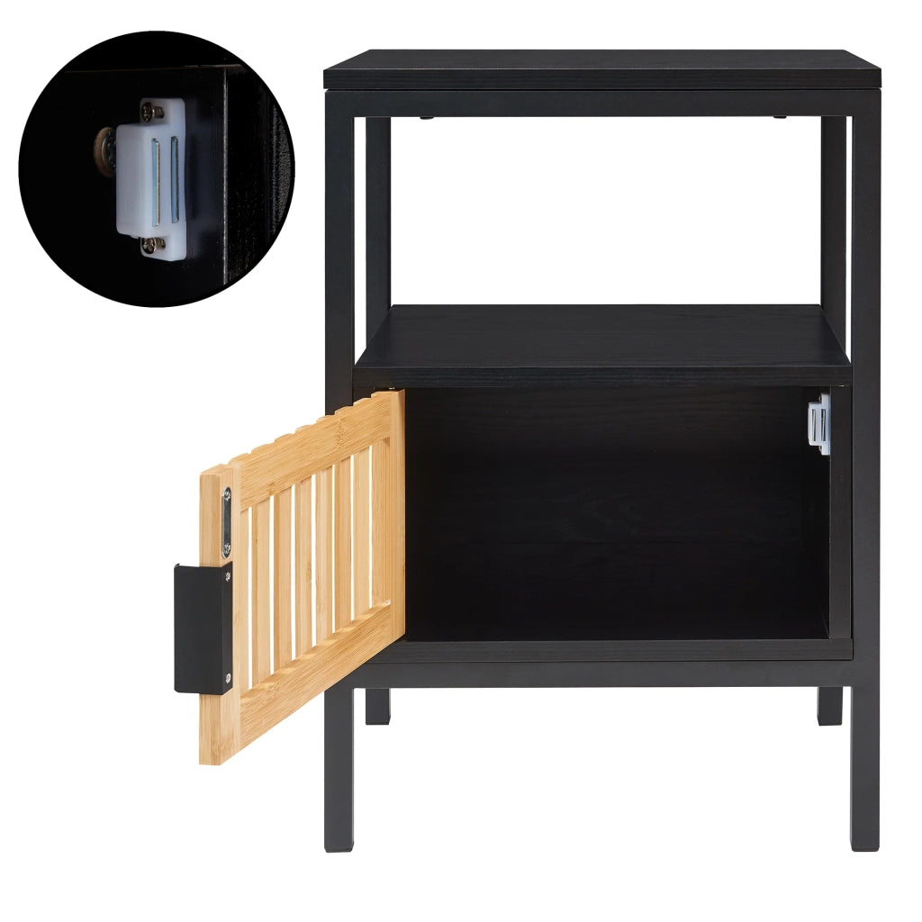 Comodino comodino cassettiera mobile contenitore 58 x 40 x 33 cm nero 03_0011027