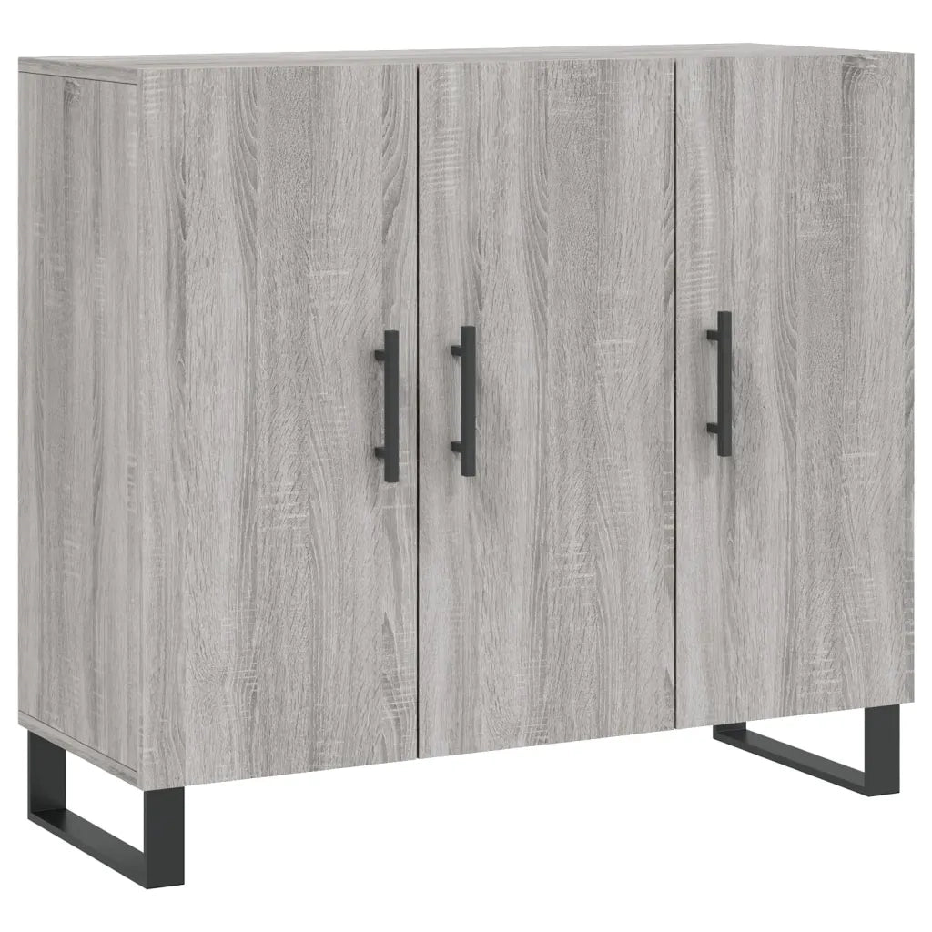 Credenza-Buffet-Armadio da cucina Grigio Sonoma 90x34x80 cm in Legno Multistrato 453351