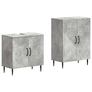 Set di Armadi da Bagno da 2 Pezzi HAARLEM Grigio Cemento 3417615