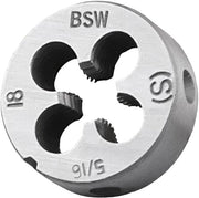 Matrijs per filo 5/16"-18 - Acciaio inox - Matrijs rotonda - Filo destro - Resistente allo strappo - 4 fori - Diametro esterno 25 mm - Matrijs per filo a vite