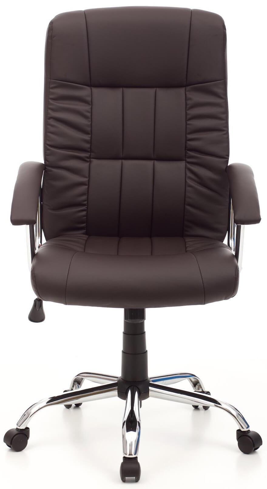 Poltrona da Ufficio Presidenziale in Similpelle Leader Marrone