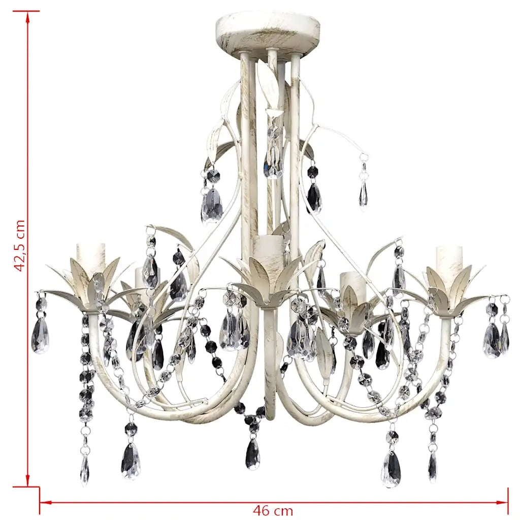 Lampada da Soffitto Lampadario in Cristallo con 5 Portalampade 240687