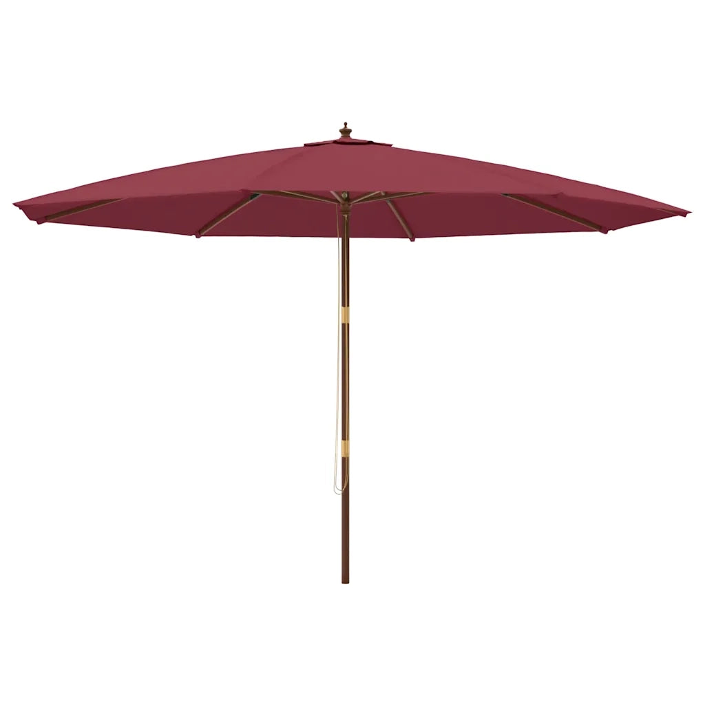 Ombrellone da Giardino-Ombrello da Balcone con Palo Legno Rosso Bordeaux 400x273 cm