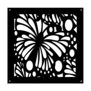 BUTTERFLY - Pannello in PVC traforato - Parasole Misura: 98x98 cm, Colore: nero