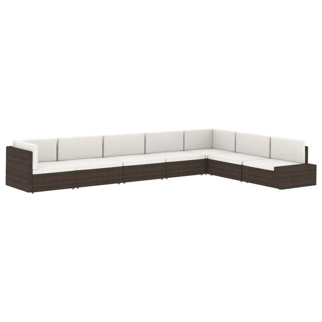 Seduta Centrale Modulare in Polyrattan Grigia CFW3321322