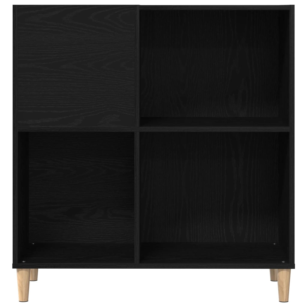 Mobile porta vinili Rovere Nero 84,5 x 38 x 89 cm 862870