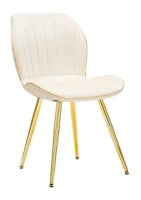 Sedia Paris Space Crema /Gold Set 2 Pz cm 46X58X77